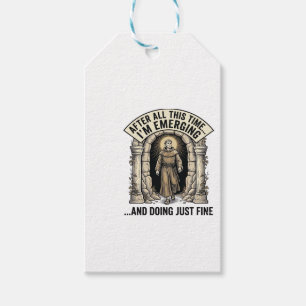 Vintage-Cave-Humor-Gravur Grafik-Shirt-Design_ Geschenkanhänger