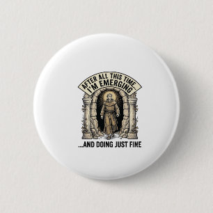 Vintage-Cave-Humor-Gravur-Grafisches-Shirt-Design_ Button