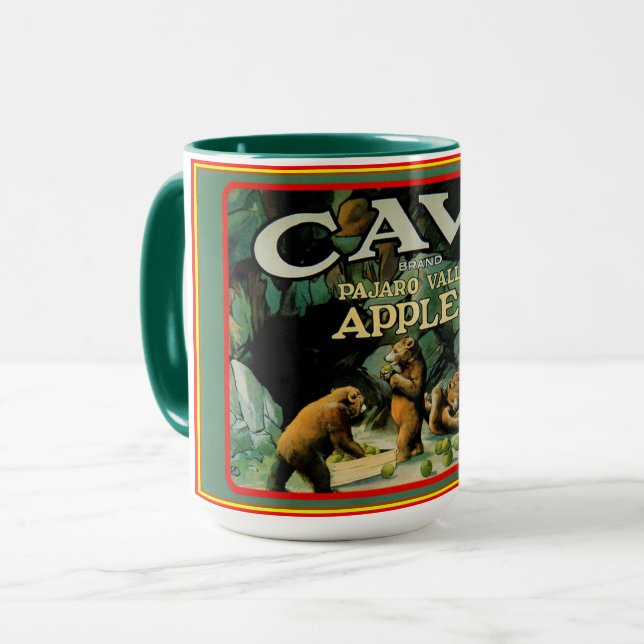 Vintage CAVE PAJARO Apples Mug Tasse (Vorderseite Links)