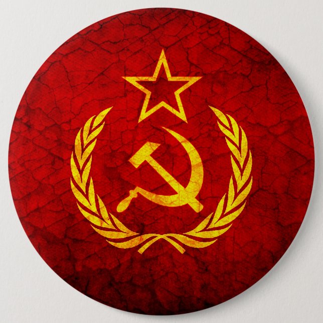 Vintage CCCP Flagge Button (Vorderseite)