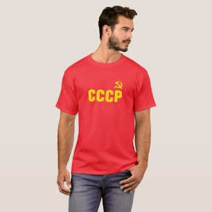Vintage CCCP Hammer-und-Sichel-Herren-Dunkel-T-Shi T-Shirt