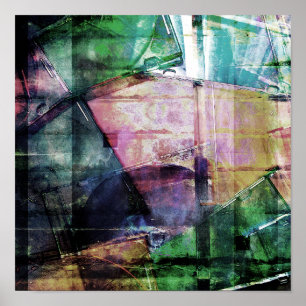 Vintage CD-Hüllen-Collage Poster