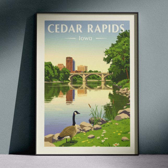 Vintage Cedar Rapids Iowa Poster (Von Creator hochgeladen)