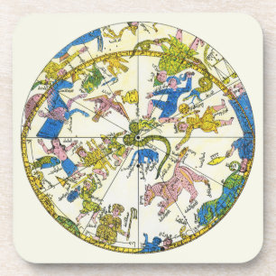 Vintage Celestial, Arabische Sphäre, Sternbilder Getränkeuntersetzer