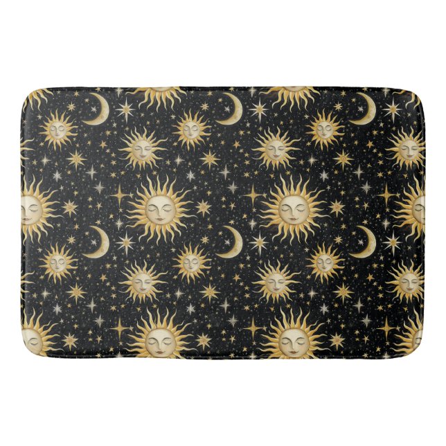 Vintage Celestial  Badematte (Vorderseite)