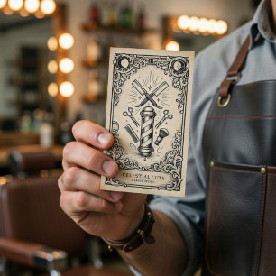 Vintage Celestial Barber   Vintage Celestial Visitenkarte