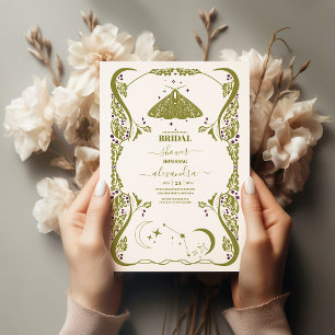 Vintage Celestial Botanische Brautparty  Einladung