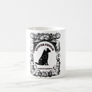Vintage-Celestial-Hundeposter Semper Fidelis Kaffeetasse