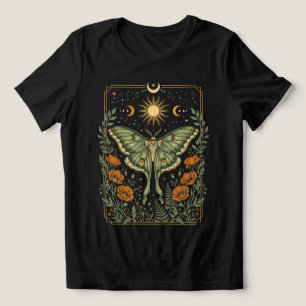 Vintage Celestial Luna-Motte Dark Cottagecore-Shir Tri-Blend Shirt