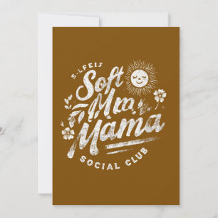 Vintage Celestial Soft Mama Social Club Sonne Einladung