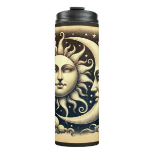 Vintage Celestial Sonne & Mond  Thermosbecher