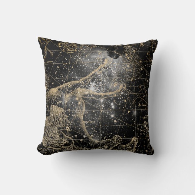 Vintage Celestial Star Map Background Kissen (Vorderseite)