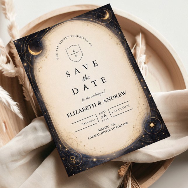 Vintage Celestial Wedding Save The Date (Von Creator hochgeladen)