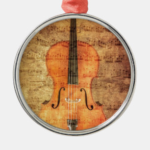 Vintage Cello Ornament Aus Metall