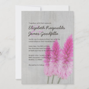 Vintage Celosia Hochzeitseinladungen Einladung