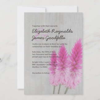 Vintage Celosia Hochzeitseinladungen Einladung