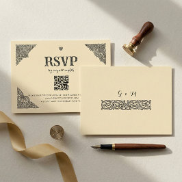 Vintage Celtic Knot RSVP Card Karte