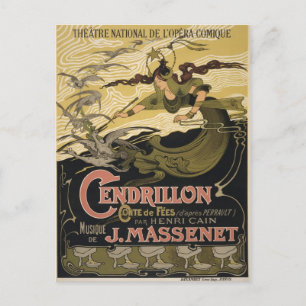 Vintage Cendrillon Aschenputtel Französische Oper Postkarte