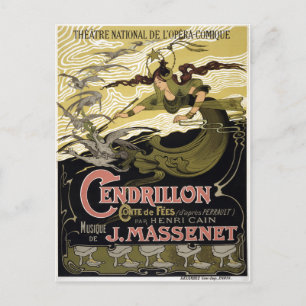 Vintage Cendrillon Aschenputtel Französische Oper Postkarte