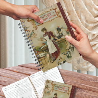 Vintage Century Cookbook Recipes Notizbuch