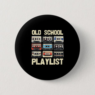 Vintage Cette Tape 80er 90er Musik Retro Playlist Button