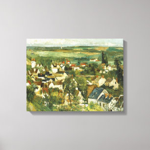 Vintage Cezanne Panoramasicht auf Auvers-sur-Oise Leinwanddruck
