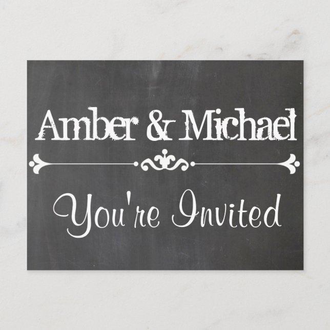 Vintage Chalkboard Custom Postkarte (Vorderseite)