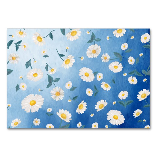 Vintage Chamomile-Blume Tischnummer (Vorderseite)