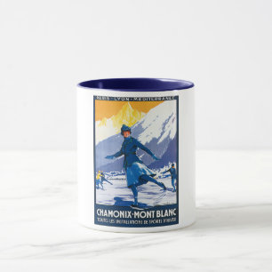 Vintage Chamonix - Mont Blanc Poster Tasse