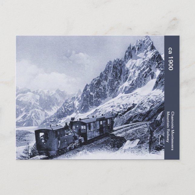 Vintage Chamonix Mont Blanc Postkarte (Vorderseite)