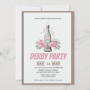 Vintage Champagner Rosen Kentucky Derby Party Einl Einladung