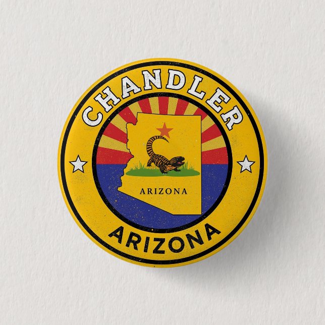 Vintage Chandler City, Arizona Geschenke Button (Vorderseite)