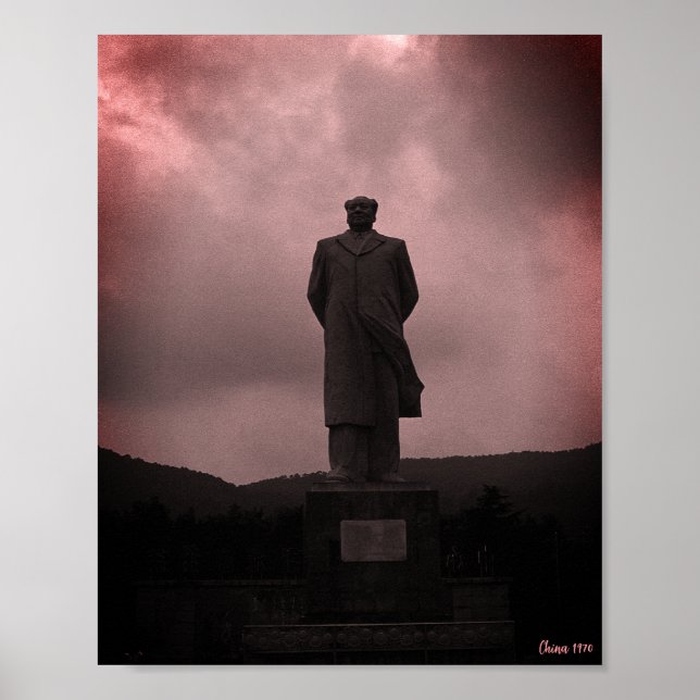 Vintage Changsha Mao Tse Tung Statue Poster (Vorne)