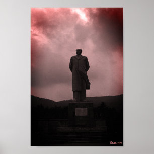 Vintage Changsha Mao Tse Tung Statue Poster