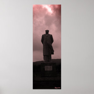 Vintage Changsha Mao Tse Tung Statue Poster