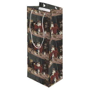 Vintage Charles Van den Eycken Playtime Geschenktüte Für Weinflaschen