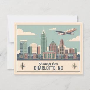 Vintage-Charlotte-Ansichtskarte Grüße aus Postkarte