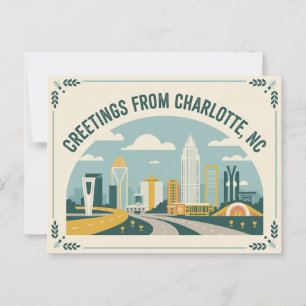 Vintage-Charlotte-Ansichtskarte Grüße von Postkarte