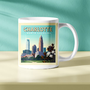 Vintage Charlotte North Carolina Kaffeetasse