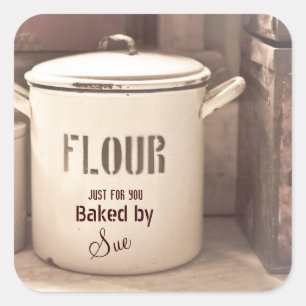 Vintage Charm Baked by YOU Aufkleber