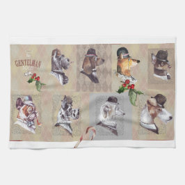 🐾 Vintage Charm of “The Gentleman Dogs”! 🐾 Geschirrtuch