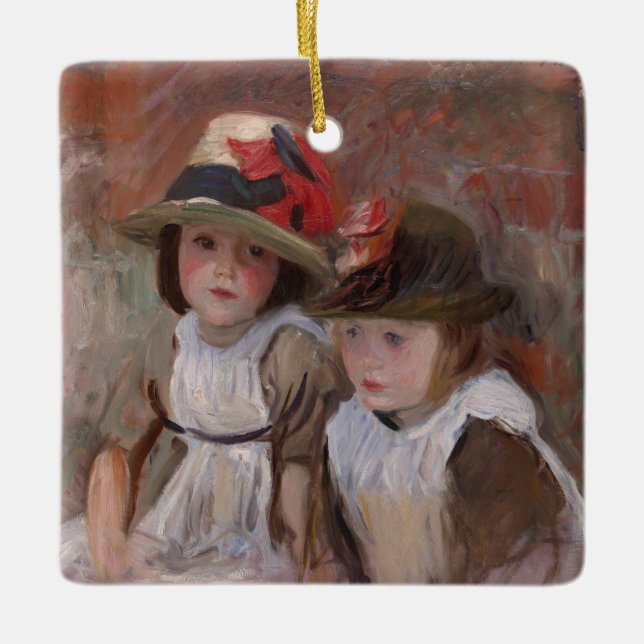 Vintage Charme der Kindheit Keramik-Ornament Keramikornament (Vorderseite)