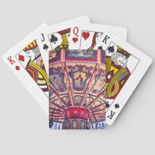 Vintage Chars Swing Fairground Ride Spielkarten