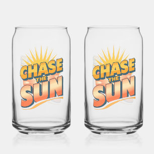 Vintage "Chase the Sun" Positive Energie Dosenglas