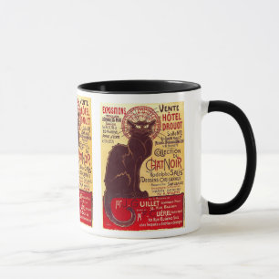 Vintage Chat Noir, Auktion Hôtel Drouot Steinlen Tasse