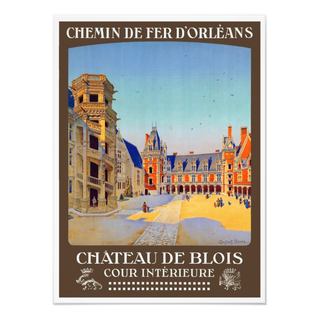 Vintage Chateau de Blois Fotodruck (Vorne)