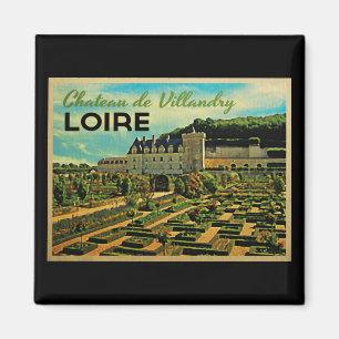 Vintage Chateau de Villandry die Loire Magnet