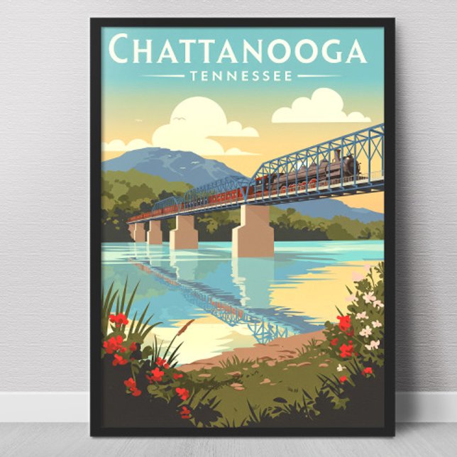 Vintage Chattanooga Tennessee Poster (Von Creator hochgeladen)