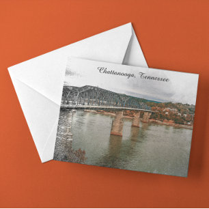 Vintage Chattanooga, Tennessee Walnussbrücke Postkarte