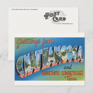 Vintage Chattanooga, TN und Signal Mtn. Postkarte